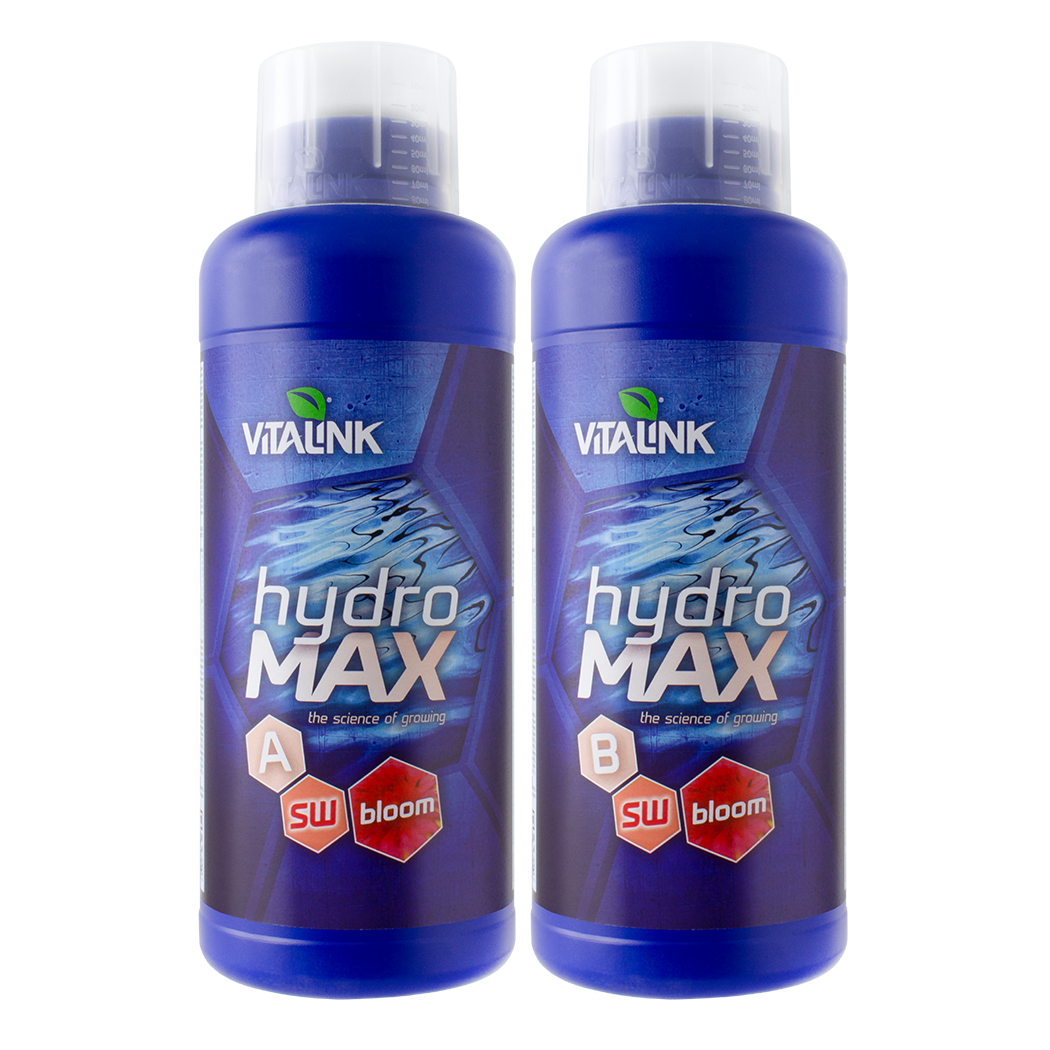 Two bottles of Vitalink Hydro Max on a white background