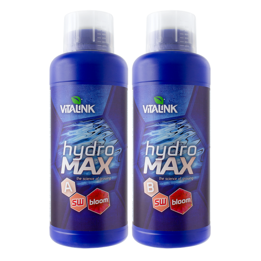 Two bottles of Vitalink Hydro Max on a white background